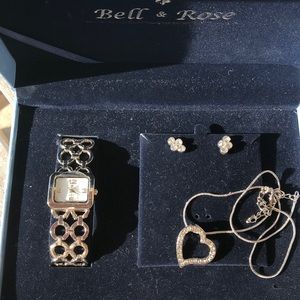 Watch , earrings , necklace set